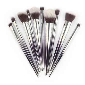 

10Pcs / Set Blending Multifunctional Cosmetic Eyebrow Eyeshadow Eyeliner Blush Foundation Brush Makeup Tool Sets