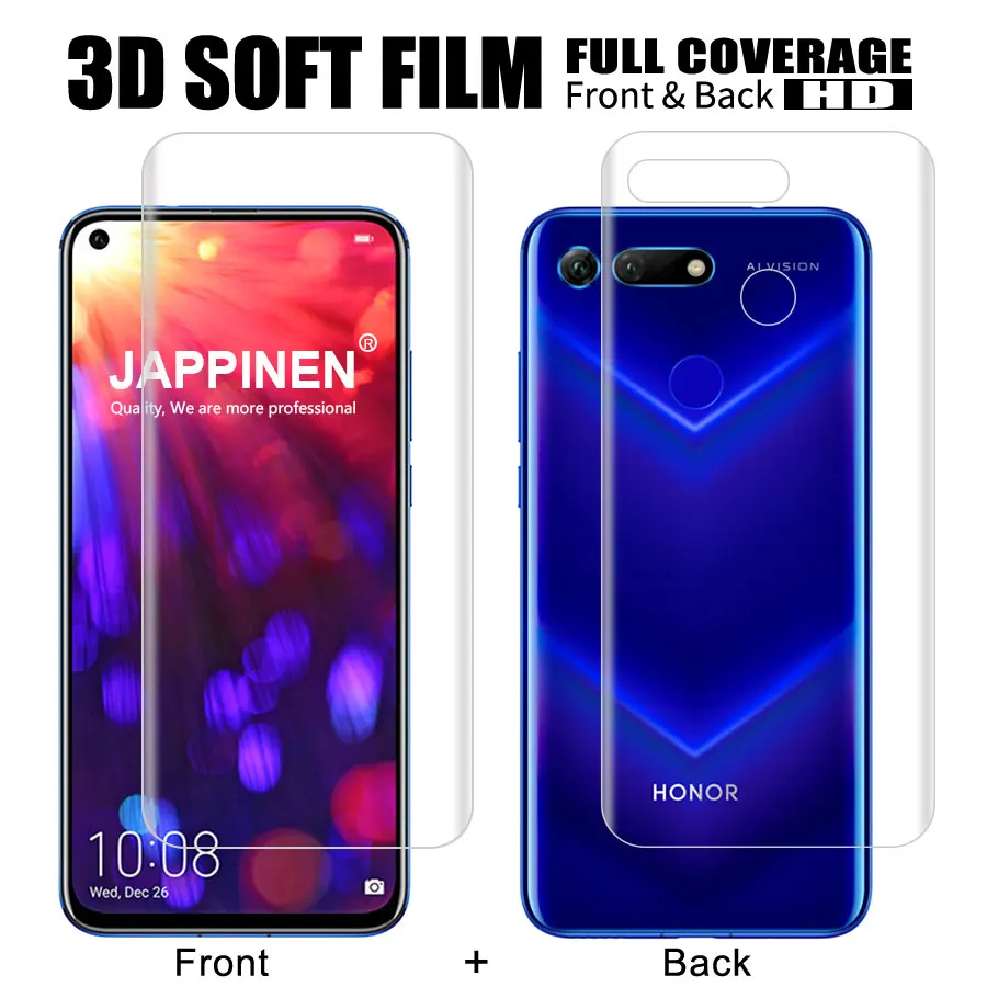 

Front+Back 3D Soft Screen Protector TPU Film For Huawei Honor 20 Pro Honor 10 Lite Play 8X View 20 P Smart 2019 Nova 4 3 3i Film