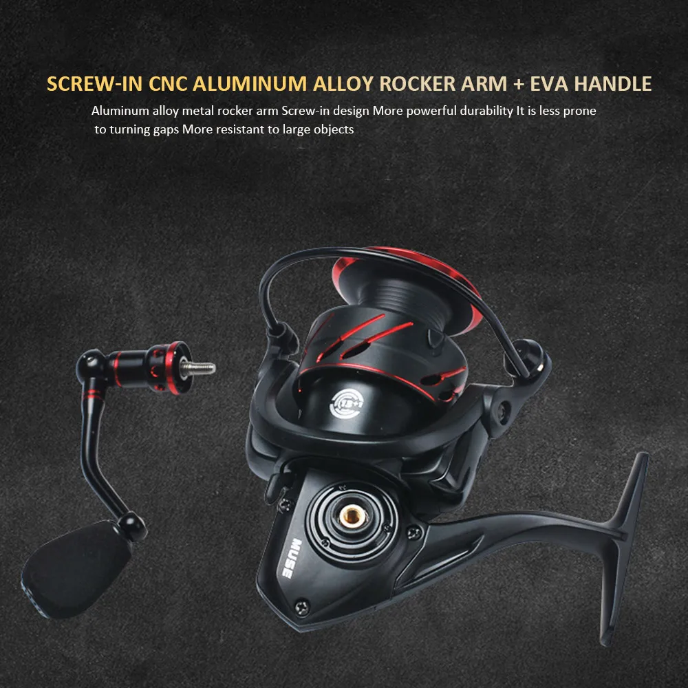Fishing Reel Spinning Wheel Left Right Interchange Spool Gear Metal Rocker Embedded 13+1BB Portable Fishing Wheel Practical
