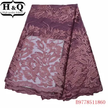 

Latest African Design French Tulle Lace Fabric High Quality 2020 Embroidered With Stones Beads Nigerian Lace Fabrics For Party