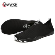 WWKK дышащая Летняя Сетка дышащая быстросохнущая обувь пляжные сандалии без застежки на плоской подошве Носки для купания морские шлепанцы для серфинга