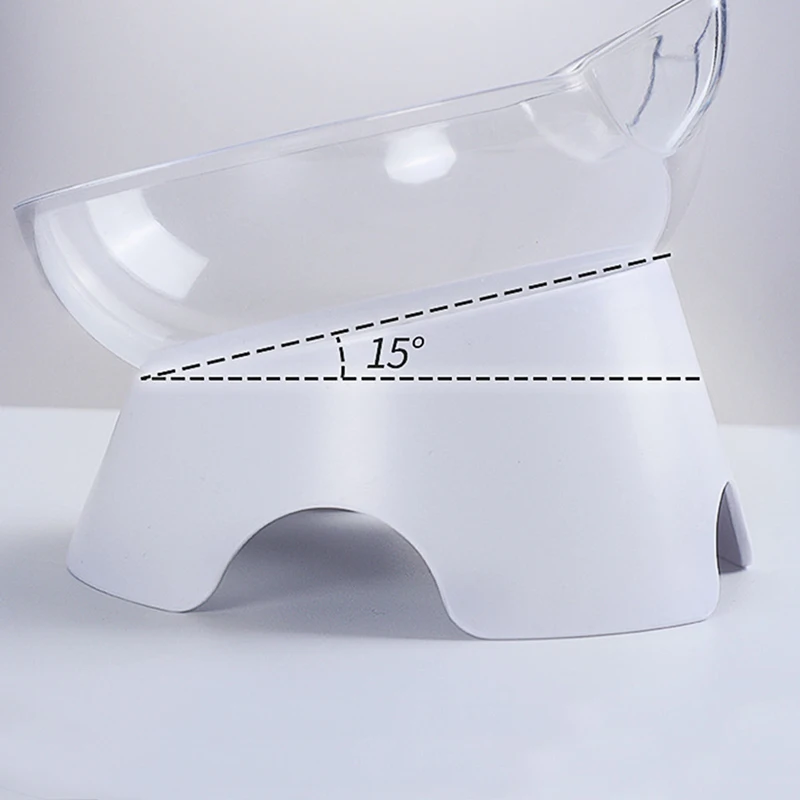 Cat Ears Shaped Cat Bowl Oblique Bowls Drinking Cervical Vertebra Neck Protection for Cats Small Dog