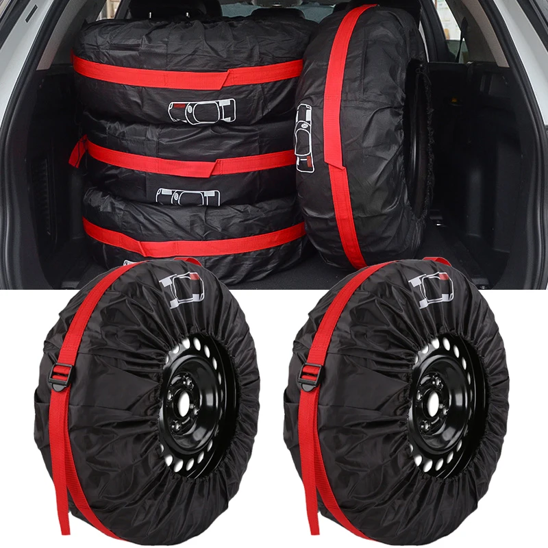 13 20inch Car Spare Tire Cover Case Polyester Auto Wheel Tires Storage Bag Vehicle Tyre Accessories Dust-proof Protector Styling |