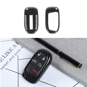 

2Pcs ABS Car-styling Key Cover Case Frame Decorative Holder Protector For Jeep Renegate 2015+ Automobile Accessories