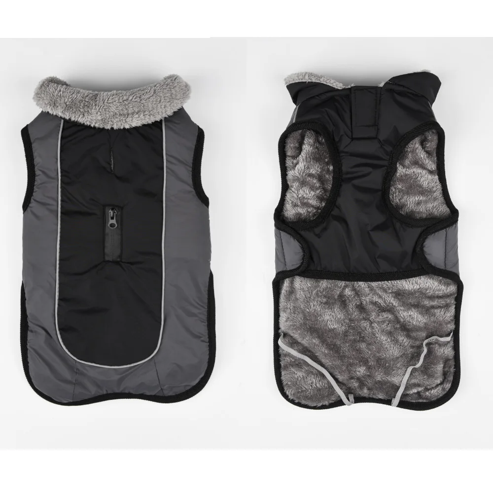 Одежда для больших собак, зимние теплые куртки для больших собак, флисовое пальто с подкладкой для домашних животных, светоотражающая Дизайнерская одежда для собак