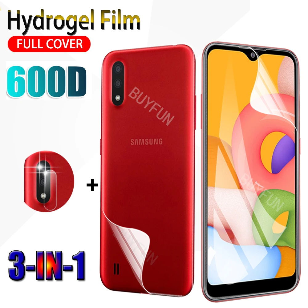 3в1 Защитное стекло для экрана камеры Samsung Galaxy A01 10S A21s Передняя Задняя