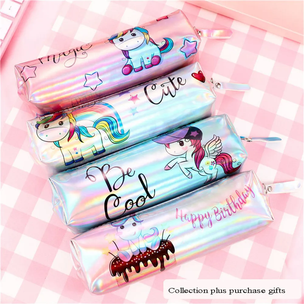 Кавайные пеналы для девочек artykuly szkolne estuche papelaria criativa unicornio escolar grande back to school