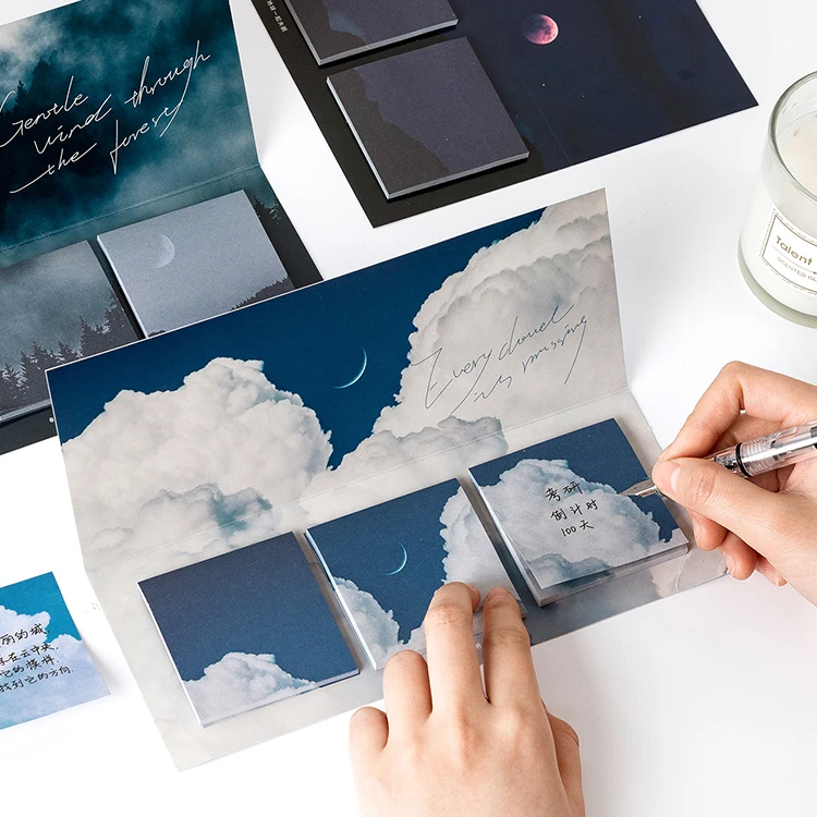 60pcs/set Starry Sky series Sticky Notes Memo Pad Flaky clouds Diary Stationary Flakes Scrapbook Decorative N Times | Канцтовары для
