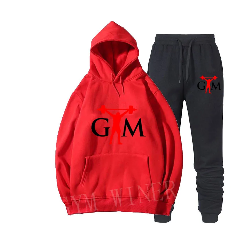 New GTM Brand Tracksuit Men Thermal Men Sportswear Sets Fleece Thick Hoodie+Pants Sporting Suit Casual Sweatshirts Sport Suit