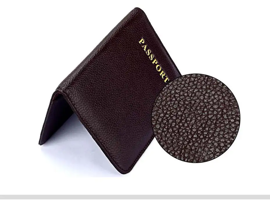 Натуральная кожа Обложка для паспорта с слотами для кредитных карт RFID Блокировка бизнес для мужчин и женщин Дорожная Обложка для паспорта 5 цветов