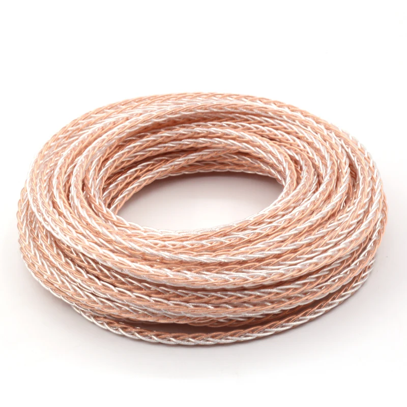 Copper silver plated wire OCC copper wire weaving cable for DIY Audio Headphone Earphone Headset upgrade Cable