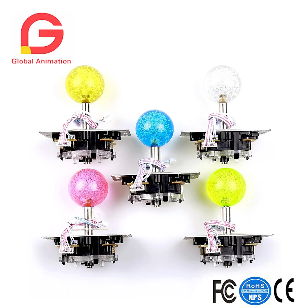 Joystick Arcade Illuminato A Led 5V 4/8 Vie Commutabile Per Controller Joystick Usb, Sostituzione Macchina Arcade, Raspberry Pi