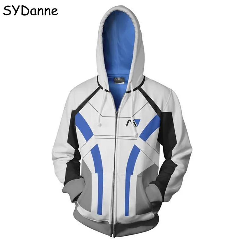 New Mass Effect 3 N7 Cotton Cosplay Hoodie Coat Costume Jacket Top Costume# 