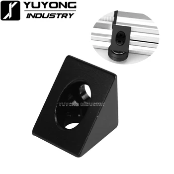 

10pcs/lot retail high precise Black oxide 20 series 90 degree angle corner bracket 20*20 for v-slot aluminum extrusions profile