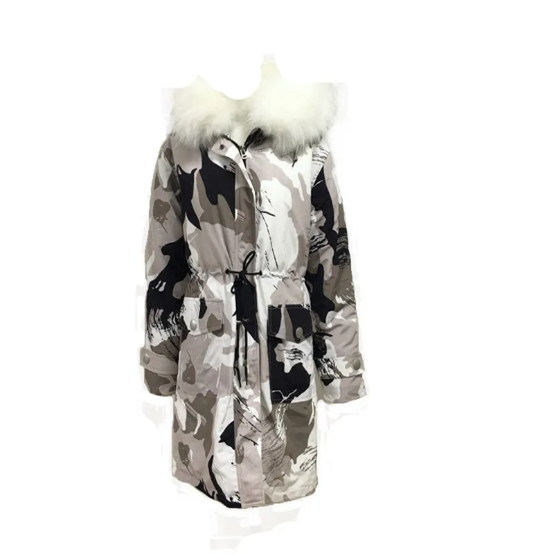 2019 Wintwe Nieuwe Camouflage Casual Mannen Jas Met Rijst Wit Raccon Bont Met Kap Tops En Blouses S-4XL Kan worden custom 2019 Wintwe Nieuwe Camouflage Casual Mannen Jas Met Rijst Wit Raccon Bont Met Kap Tops En Blouses S-4XL Kan worden custom