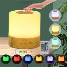 

Led Table Lamp USB Colorful Night Light Touching Control 3W DC5V Lamp Bedroom Bedside Light with Remote-Controller Timer