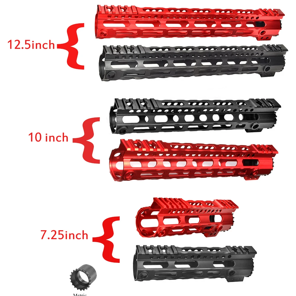 Бесплатная поплавок Handguard 7 25 10 12 5 дюймов M Lock Quad Rail Base Forend Scope страйкбол охотничьи