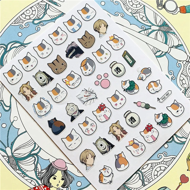 TSC-293 TSC-287 Japanese cartoon anime clown character 3D Back glue Nail Art Stickers Decals Sliders Nail ornament decoration TSC-157 N