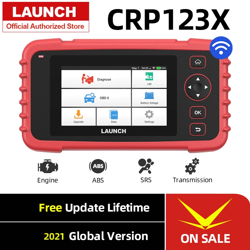 Launch X431 CRP123X OBD2 считыватель кодов Creader 123X Автомобильный сканер ENG ABS SRS Трансмиссия