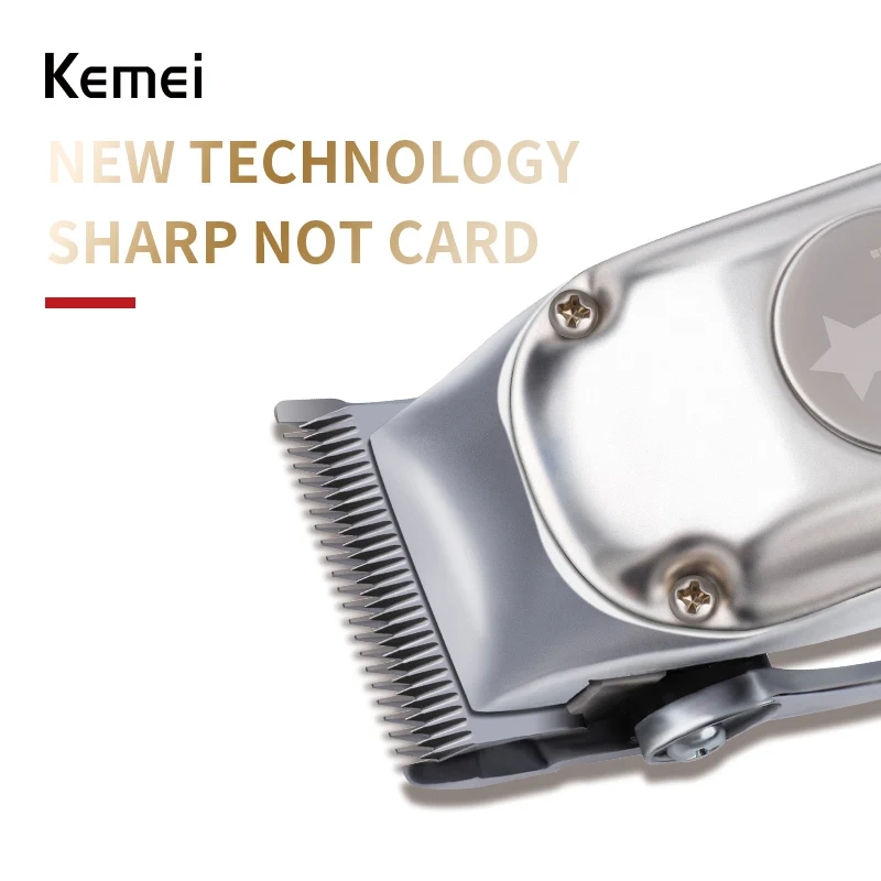 Kemei-1996 Barber Shop Rechargeable Hair Clipper All Metal Electric Hair Trimmer Men Professional B