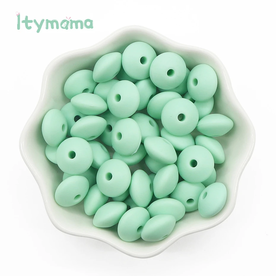 300pc BD020-15 Itymama, 300 шт, чечевица, силиконовый прорезыватель, без бисфенола, Abacus Perle, силиконовые бусины, сделай сам, прорезыватель, ожерелье, игрушка для кормления, подарки, детский Прорезыватель - Цвет: 300pc BD020-15
