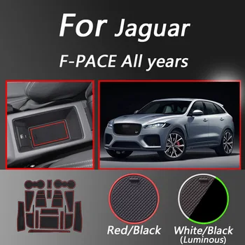 

Car Door Groove Mat For Jaguar F-PACE All years Gate Slot Pad Decoration NonSlip Cup Mat Interior Car-Styling Accessories