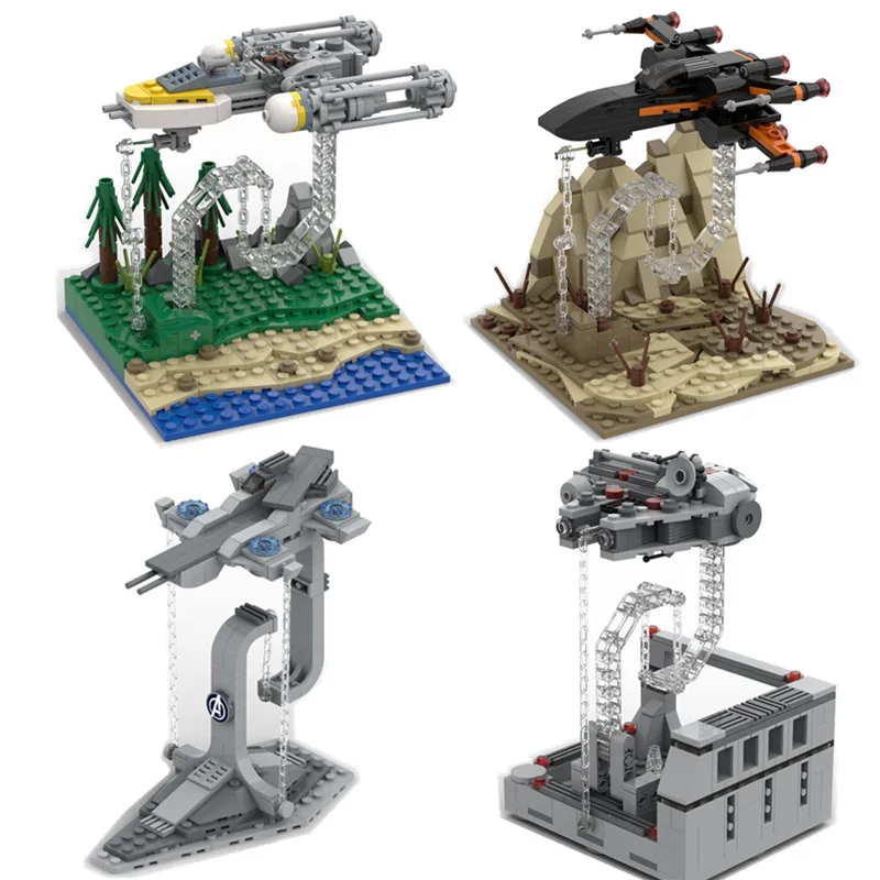 

New Anti Gravity Dynamics Physics Star Wars X-Wing Y-Wing Tensegrity Sculptures Balance Building Blocks Bricks Kit Classic Brick
