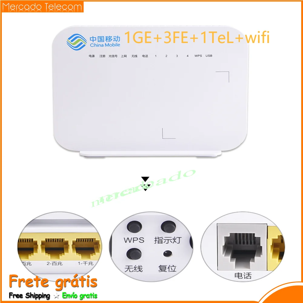 Бесплатная доставка GPON ONU ONT Alcatel-lucent G-140W-MD 1GE + 3FE 1Tel Wi-Fi одной Функция как HG8546M