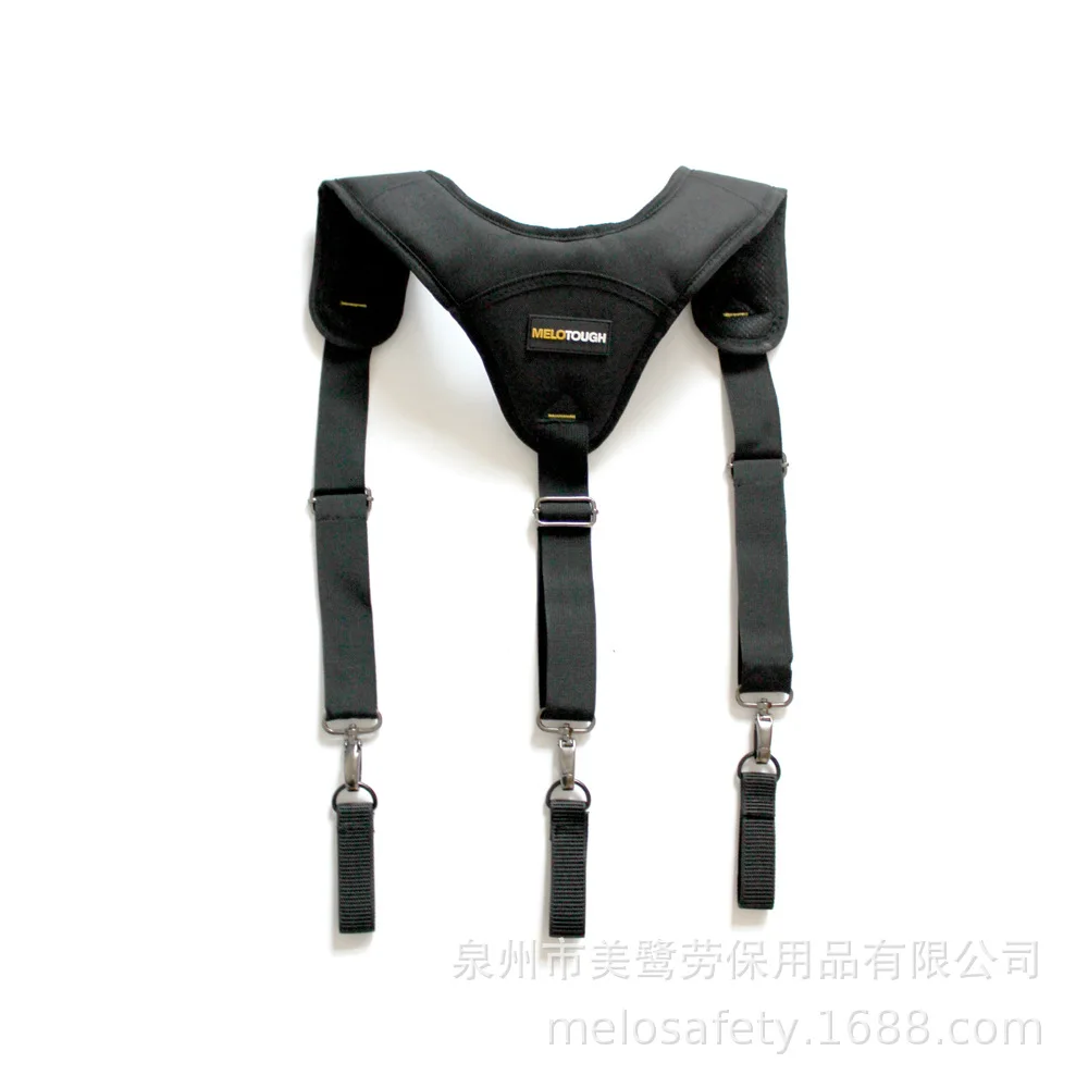 Hot tooling harness tool belt strap to reduce waist weight