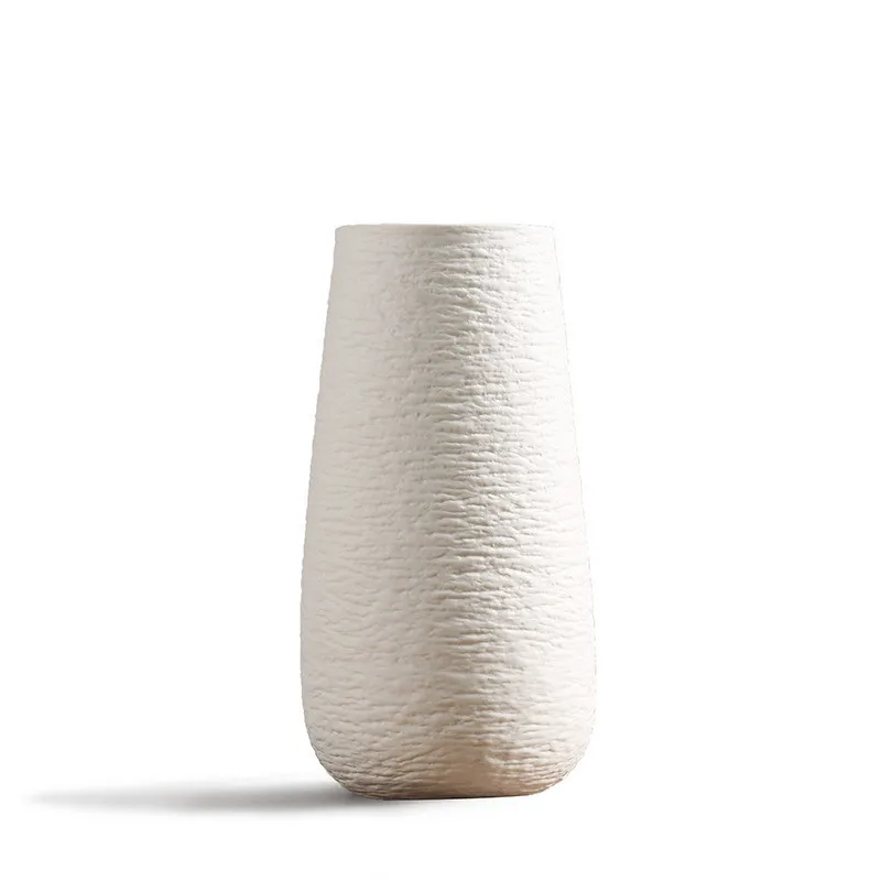 Новейшая белая ваза керамическая ваза аксессуары для украшения дома сухой цветок Современная Минималистичная литературная ваза для украшения дома