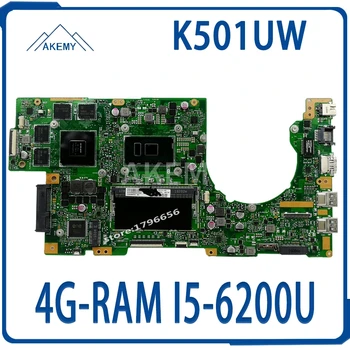 شراءK501UW اللوحة لابتوب For Asus K501UW K501UWK K501U K501 اللوحة الأصلية DDR4-4G-RAM I5-6200U GTX960M/950M 2G الجرافيك