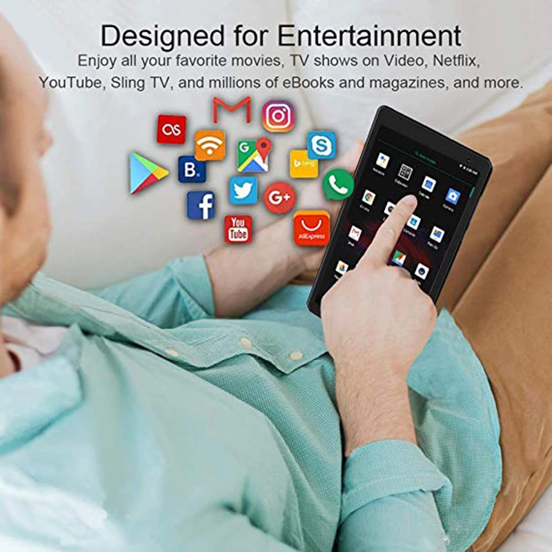 PRITOM P7 7 inch Tablet Android 8.1 PC 32GB ROM Tablets Quad Core Processor IPS HD Display Camera B