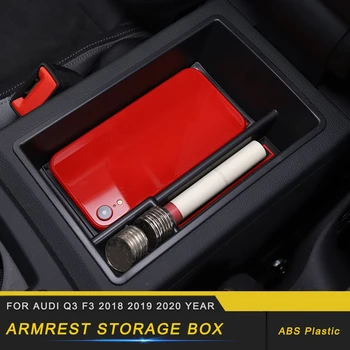 

Car Accessories ABS Central Armrest Storage Box Compartment Organizer Case Container Holder for Audi Q3 F3 2018 2019 2020