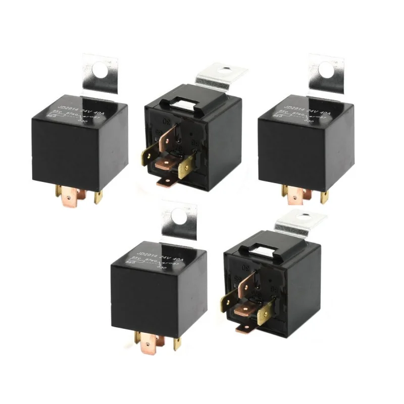 

5 Pcs Vehicle Car Auto Relay Switch Power 5-Pin 24 Volts 40 Amp