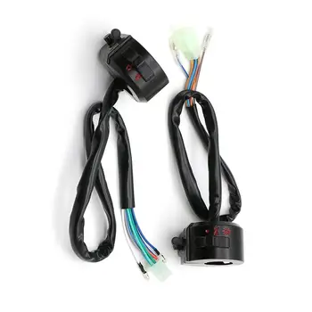 

Motorcycle 22mm Handlebar Control Horn 12V Turn Signal Light High/Low Beam With 8 Pins Handle Bar Switch