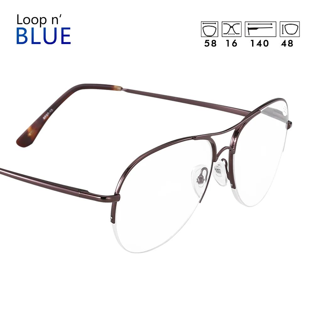 BROWN Очки для чтения, мужские очки gafas lectura, металлические очки для мужчин - Цвет оправы: BROWN