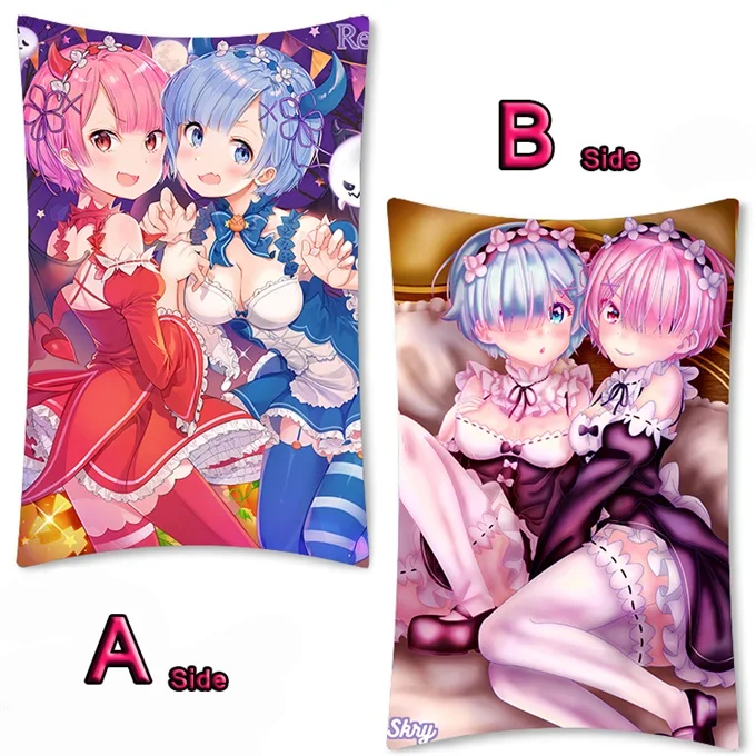 Милое Аниме Re: zero kara hajimeru isekai seikatsu Rem RamDakimakura длинная подушка для объятий Чехол Подушка для фанатов наволочка 35x55 см - Цвет: 05