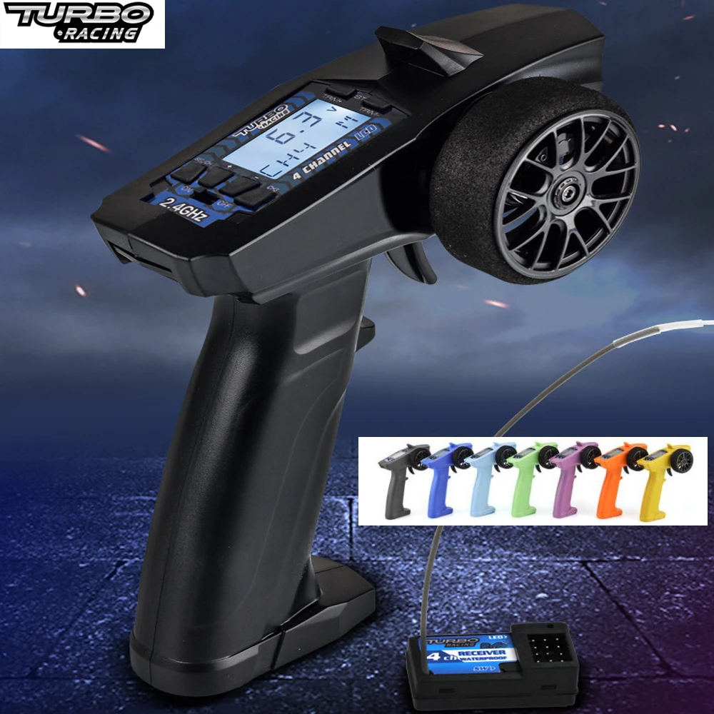 Turbo Racing P32 91803G-C 2.4G 4CH RC Remote Controller With LCD Display - Waterproof For Cars & Boats