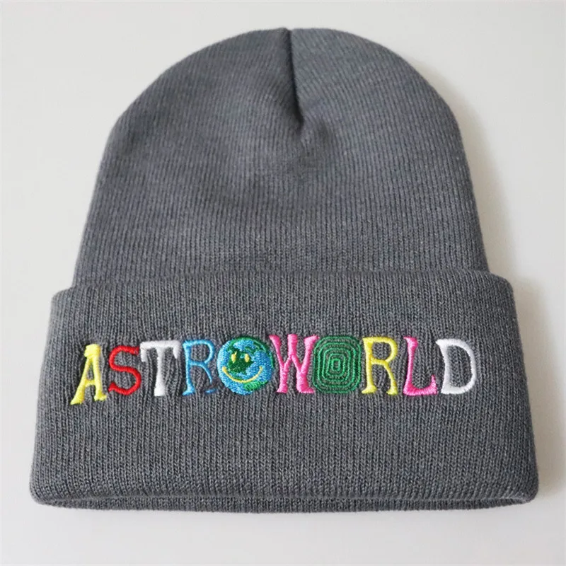 

ASTROWORLD Beanie Caps Travis Scott Unisex Astroworld Dad Hat Cap High Quality Embroidery Man Women Warm Hat Ski Cap
