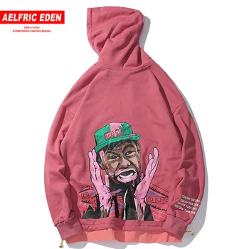 

Aelfric Eden Pink Boy Print Men Hoodies 2019 Autumn Harajuku Streetwear Casual Cotton Pullover Fashion Hip Hop Hooded Sweatshirt