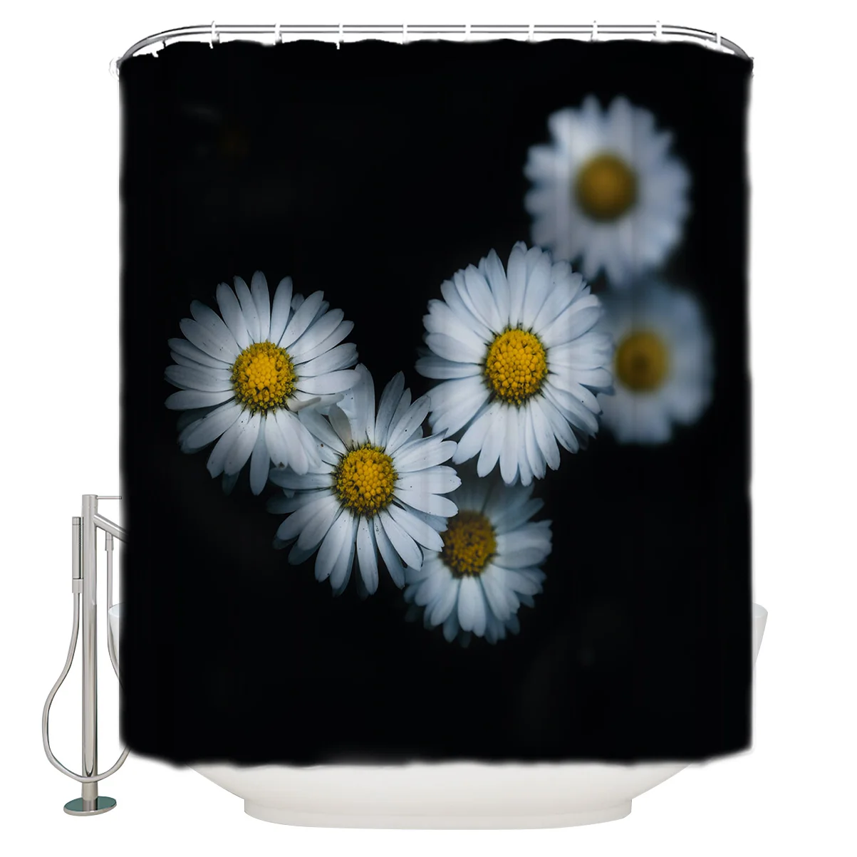 Маленькая Маргаритка макро растение цветок занавеска для душа s