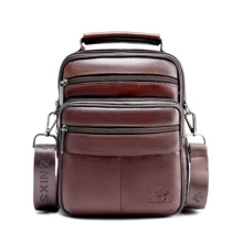 

Genuine Leather Men's Messenger Bag Shoulder Bags for Men Crossbody Bags Small Man Designer Shoulder Handbag Male FLAP