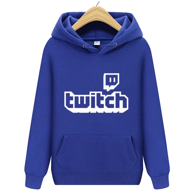 Twitch tv толстовка с капюшоном Мужская и Женская осенне-зимняя флисовая толстовка с длинным рукавом пуловер Спортивная одежда спортивные куртки с капюшоном - Цвет: Blue