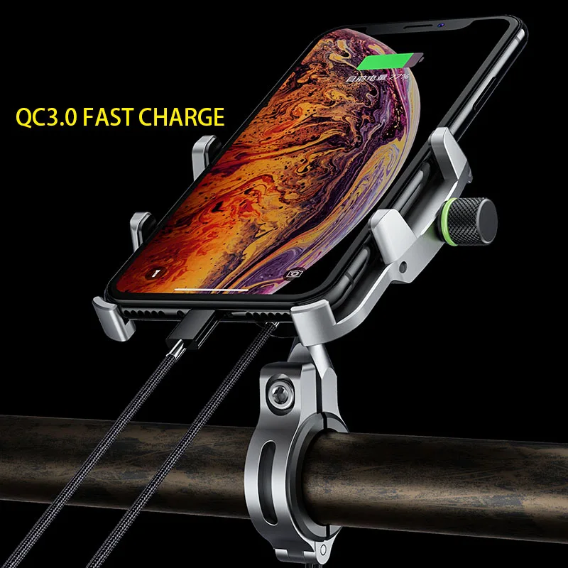 Arwin QC3.0 алюминиевый держатель для телефона мотоцикла с usb зарядным устройством