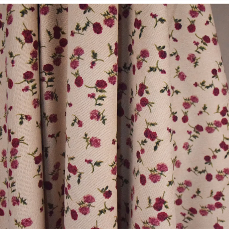 Half Meter Autumn Winter New Design Little Flower Print Cotton Corduroy Fabric For Shirt Coat Face Shoe Surface T1498 Half Meter Autumn Winter New Design Little Flower Print Cotton Corduroy Fabric For Shirt Coat Face Shoe Surface T1498