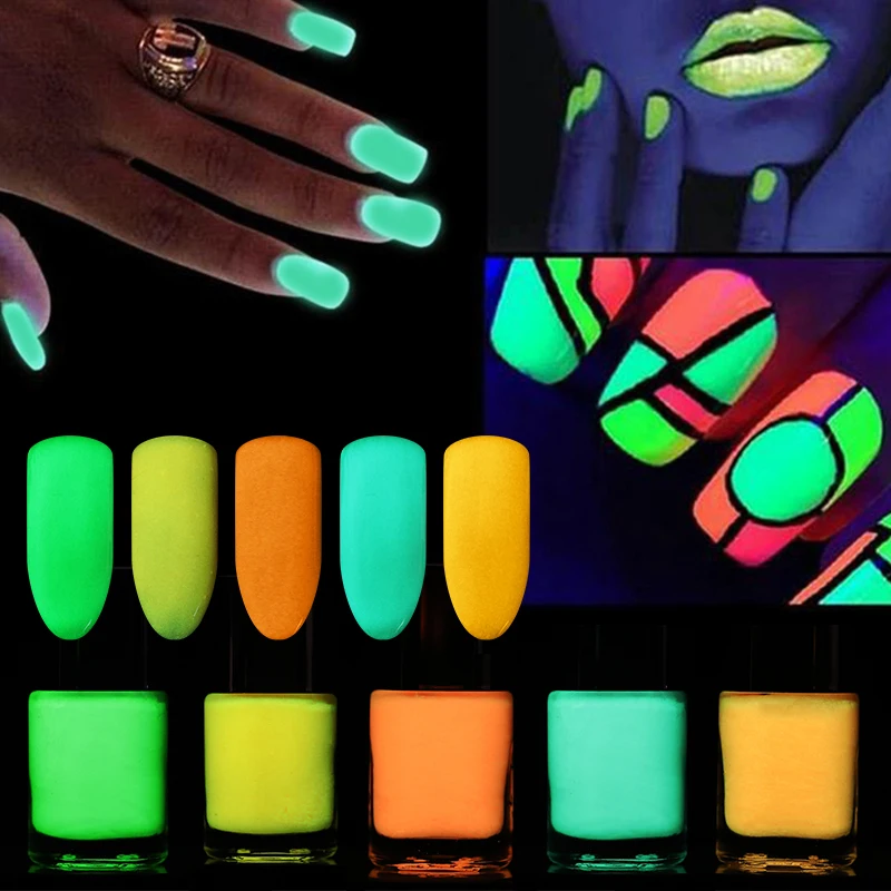 Светящийся лак для ногтей цветной яркий маникюр DIY лак для Ногтей Стойкий лак для ногтей 1 бутылка 9 мл