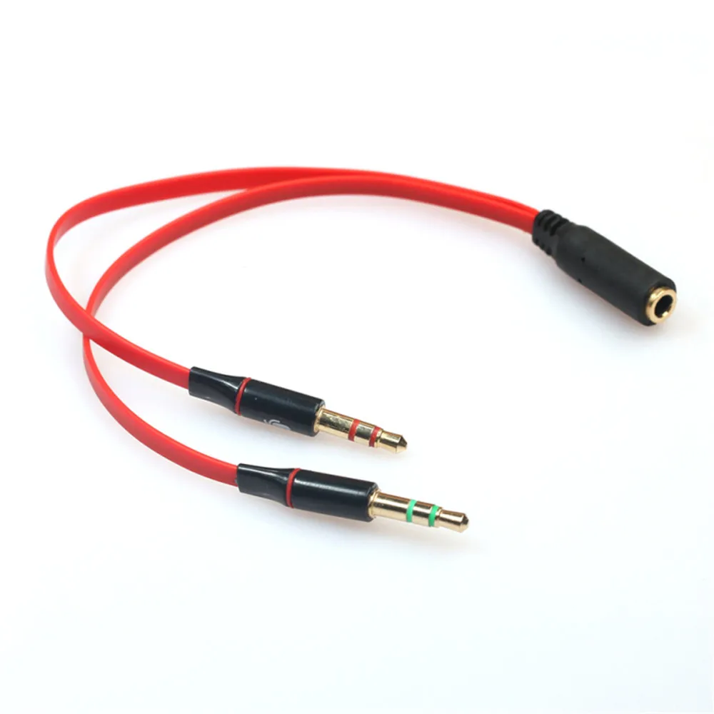 50pcs 3 5mm Jack Earphone Splitter Cable Speaker Headphone Extension Cable 3 5mm Female to 3 5 mm Male Stereo Plug Audio Adapter