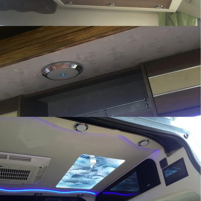 Хромированный Светодиодный купол φ74mm12Volt DC внутренняя потолочная крыша лампа для