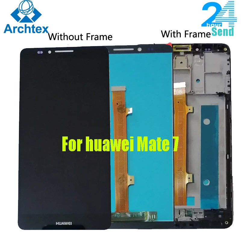 ЖК-дисплей + дигитайзер сенсорного экрана в сборе для Huawei Ascend Mate 7 Замена рамка 6 0
