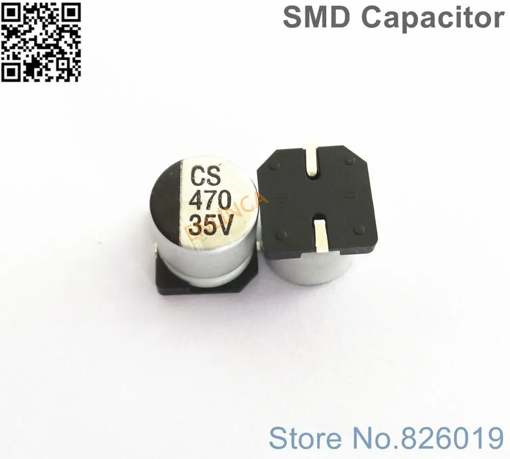 5 шт./лот 35 в 470 мкФ SMD алюминиевые электролитические конденсаторы размером 10*10 мм |